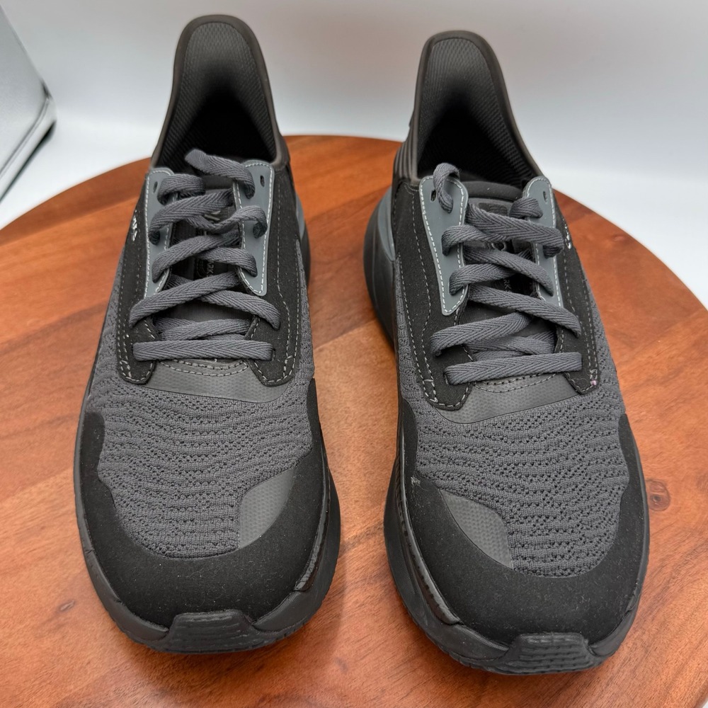 Clarks Pace Athletic Sneakers Black Grey Knit C360 Foam 261846694075 Womens 10
